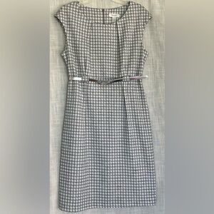 Dressbarn Classic checked Black and White Midi Dress for business office attire